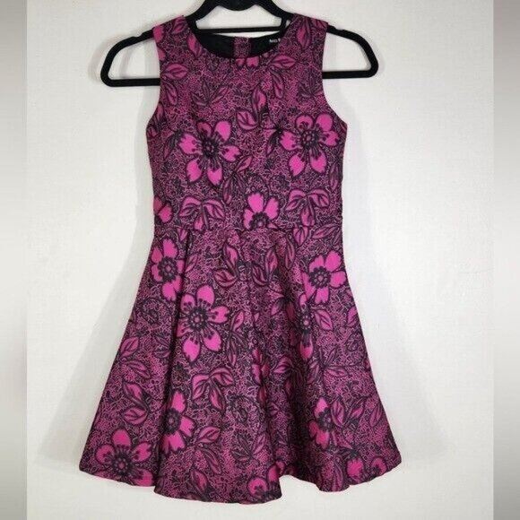 Miss Behave Girls Floral Fit and Flare Brocade Tween Dress Size L - Picture 2 of 8